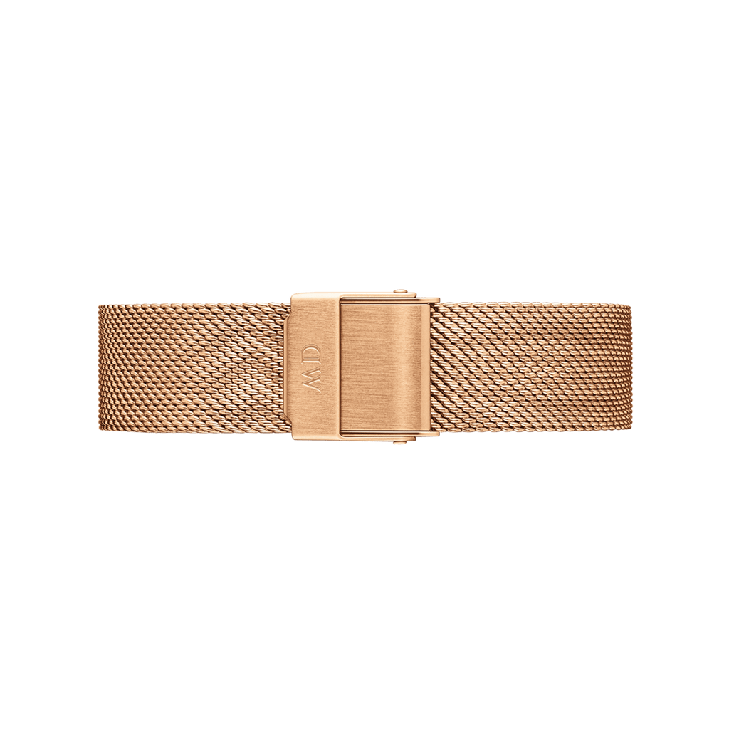 DW Petite Melrose Black Rose Gold Watch